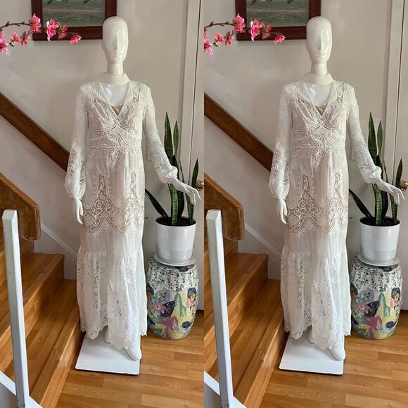 BHLDN x ML Monique Lhuillier Lyon Embroidered Choker Dress - Picture 5 of 7